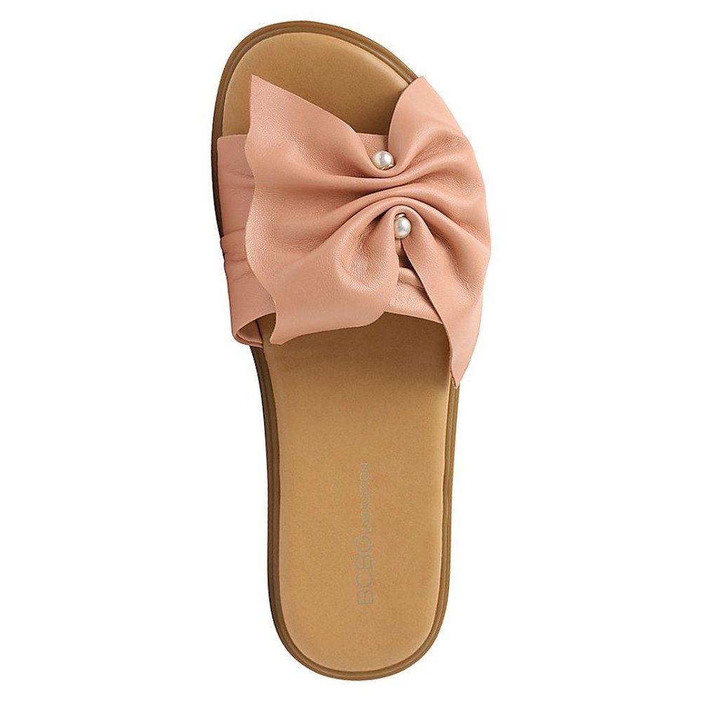 BCBG Generation Eleni Leather Slide Sandals - Worn Once!